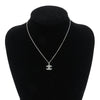 Chanel CC Brass and Strass Pendant Necklace Secondhand