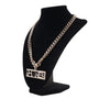 Chanel Pharrell Gold Plated Strass Chain Letters Pendant Necklace Secondhand