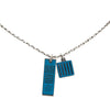 Louis Vuitton Palladium Plated Damier Colors Pendant Necklace Secondhand