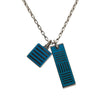 Louis Vuitton Palladium Plated Damier Colors Pendant Necklace Secondhand
