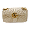 Secondhand Gucci Marmont White Small Shoulder Bag 