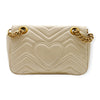 Secondhand Gucci Marmont White Small Shoulder Bag 