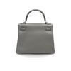 Secondhand Hermès Kelly Retourne 28 Gris Etain Togo Leather Bag