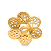 Chanel CC Gold Plated Flower Brooch Secondhand