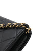 Chanel CC Quilted Lambskin Coin Purse With Chain Secondhand