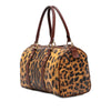 Dolce & Gabbana Leopard Printed Coated Canvas Boston Bag Secondhand