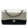 Chanel Medium Classic Bicolor Caviar and Iridescent Calfskin Double Flap Secondhand