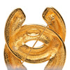 Secondhand Chanel CC Gold Plated Quilted Brooch