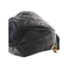 Chanel CC Shiny Lambskin Quilted Drawstring Clutch with Chain Secondhand