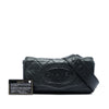 Chanel Quilted Aged Calfskin Oval Logo Flap Secondhand