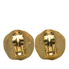 Chanel CC Gold Plated Round Clip On Earrings Secondhand