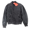 Secondhand Diesel L-NYN Leather and Denim Bomber Jacket in Black, 50 IT