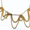 Dior women's necklace in golden metal and rhinestones