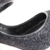 Secondhand Dolce & Gabbana Cloth x Glitter DG logo Mary Jane Heels Baroque in Black, Size 36 EU