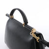 Dolce & Gabbana Sicily Dauphine Leather Handbag in Black Secondhand