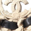 Chanel CC Gold Plated Lambskin Woven Chain Number 5 Brooch Secondhand