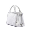Prada Small Denim Canapa Bijoux and Grommet Satchel Secondhand