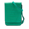 LOEWE Croc Embossed Leather Anagram Gusset Flat Crossbody Secondhand