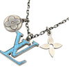 Louis Vuitton Silver Plated and Resin LV Initiales Pendant Necklace Secondhand