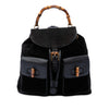 Gucci Suede Bamboo Drawstring Backpack Secondhand