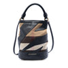 Secondhand Burberry Mega Check Canvas and Leather Bucket Bag