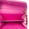 Chanel Quilted Denim 19 Flap Coin Purse With Chain Secondhand