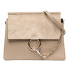 Chloé Medium Leather and Suede Faye Shoulder Bag Secondhand