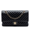 Chanel Medium Classic Chevron Lambskin Double Flap Secondhand