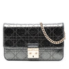 Secondhand Dior Metallic Crinkled Calfskin Cannage Miss Dior Promenade Crossbody