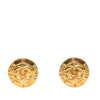 Chanel CC Gold Plated Round Clip On Earrings Secondhand