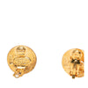Chanel CC Gold Plated Round Clip On Earrings Secondhand