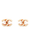 Secondhand Chanel CC Resin Gold Plated Clip On Earrings