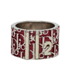 Dior Trotter Brass and Enamel Band Ring Secondhand
