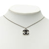 Chanel CC Brass and Enamel Pendant Necklace Secondhand