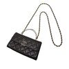 Chanel Caviar Coco First Flap Phone Holder with Chain Secondhand