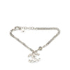 Chanel Silver CC Rhinestones Charms Bracelet Secondhand