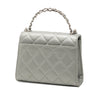 Chanel Mini CC Metallic Lambskin Top Handle Clutch With Chain Secondhand