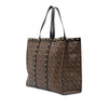 Burberry TB Monogram E Canvas and Studded Leather Horizontal Tote Secondhand