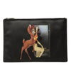 Givenchy Bambi Printed Leather Zip Clutch Secondhand