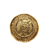 Chanel CC Gold Plated Round Crest Clip On Earrings Secondhand