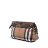 Burberry House Check Canvas and Suede Camouflage Fringe Clutch with Strap Secondhand