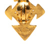 Chanel CC Gold Plated Cross Clip On Earrings Secondhand