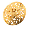 Secondhand Chanel CC Gold Plated Medallion Round Brooch