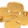 Chanel CC Gold Plated Gripoix Clover Brooch Secondhand