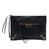 Balenciaga Goatskin Motocross Classic Metallic Edge Clutch Secondhand