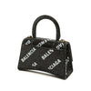 Balenciaga Suede Allover Logo Strass Hourglass Top Handle Bag XS Secondhand