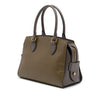 Prada Bicolor Soft Calf Trimmed Saffiano Satchel Secondhand