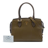 Prada Bicolor Soft Calf Trimmed Saffiano Satchel Secondhand