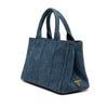 Secondhand Prada Small Denim Canapa Logo Tote