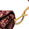 Dior Oblique Velvet Embroidered Saddle Bag Secondhand